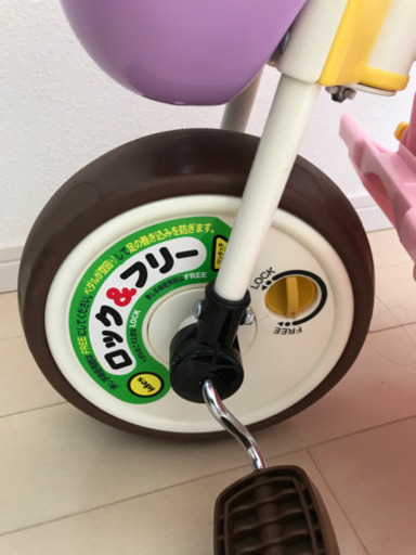 三輪車　カーゴサンシェード　ミッフィー花柄 三輪車 カーゴサンシェード ミッフィー花柄