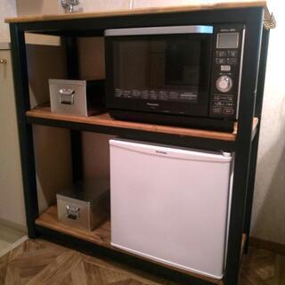 美品✦天然木のキッチンキャビネット・オーダーメイド家具・男前インテリア