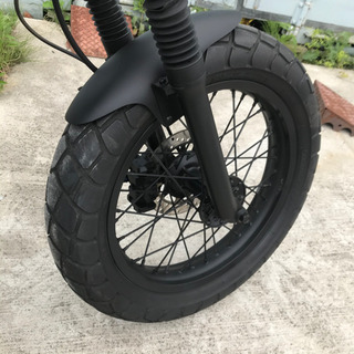 宮城県仙台市！ TW200 2JL スカチューン ロンスイ ミリタリーカラー コヨーテブラウン マットブラック カスタム トラッカー