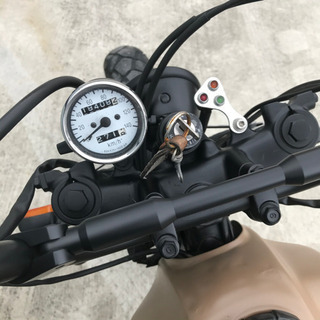 宮城県仙台市！ TW200 2JL スカチューン ロンスイ ミリタリーカラー コヨーテブラウン マットブラック カスタム トラッカー