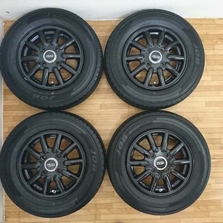 タイヤ、ホイール 18年製 145R12 6PR 軽バン/軽トラ/箱バン ワタナベ風AW