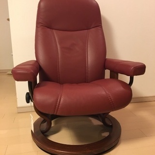 最終値下　EKORNES エコーネス ストレスレスコンサル リクライニングチェアとオットマン2脚セット