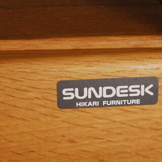 2488 光製作所 SUNDESK 学習机 木製 勉強机 キャスター付き引出付 鍵付 幅110ｃｍ 高さ152ｃｍ 天板高さ 74ｃｍ 愛知県岡崎市 直接引取可　エビス