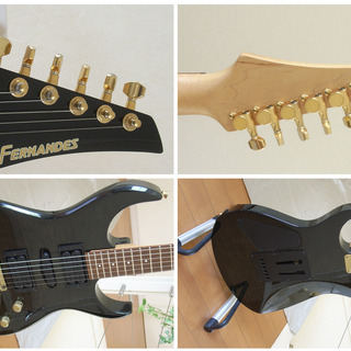 フェルナンデス エレキギター中古美品 ブラックに近いダークグリーン