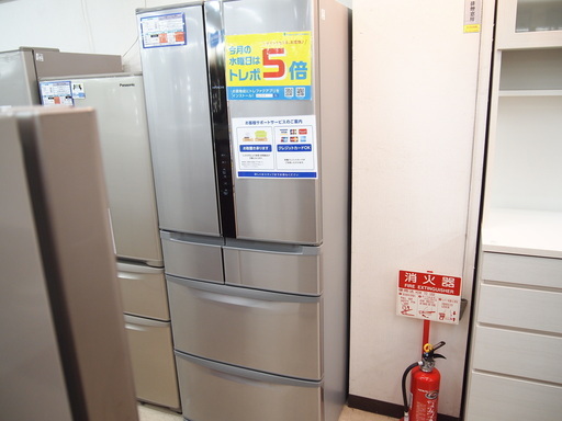 日立 HITACHI 6ドア冷蔵庫 R-F520E 2015年製