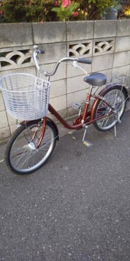 自転車 22インチ 赤茶【ほぼ新品】