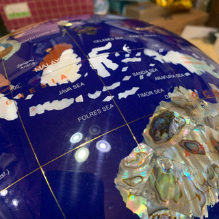 ☆UESD☆ 地球儀　天然石(宝石) 風　アメリカ・アラスカにて購入 ☆UESD☆ 地球儀 天然石(宝石) 風 アメリカ・アラスカにて購入