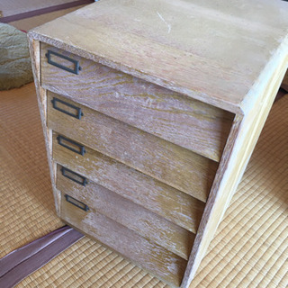 木製レトロな収納ボックス