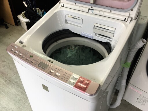シャープ8.0K洗濯乾燥機！！2016年製！！！　分解クリーニング済み！！！