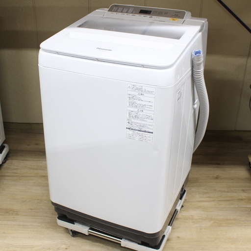 *R337)【高年式】パナソニック Panasonic 全自動洗濯機 NA-FA80H5 洗濯8kg 送風乾燥2kg 2018年製 ファミリー向け