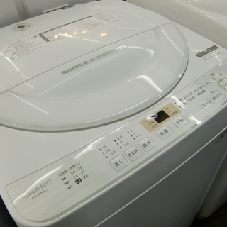 配送・設置無料】☆超美品☆2019年製 シャープ ES-GE6C-W 洗濯機 6.0kg 