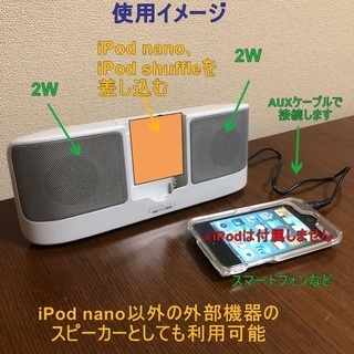 ポータブル スピーカー iPod nano 他機器OK Buff...
