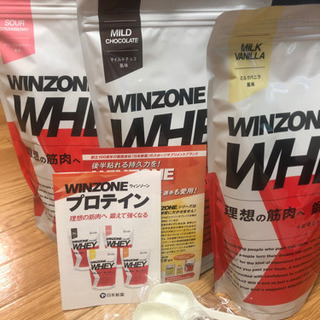 【週末値下】winzone protein whey 3袋セット...