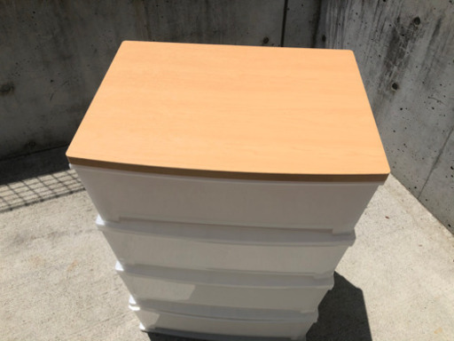 ニトリ 木目調天板 チェスト 4段 衣類ケース 収納 タンス リサイクルリボン 東北福祉大前の収納家具 収納 ケース の中古あげます 譲ります ジモティーで不用品の処分