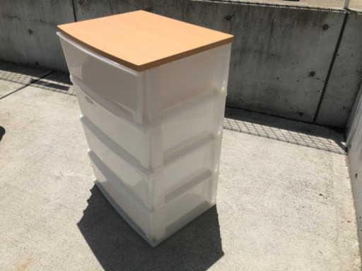 ニトリ 木目調天板 チェスト 4段 衣類ケース 収納 タンス リサイクルリボン 東北福祉大前の収納家具 収納 ケース の中古あげます 譲ります ジモティーで不用品の処分