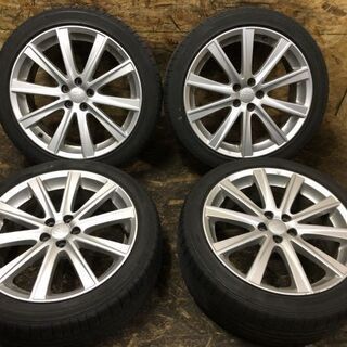 【BS POTENZA RE050A 225/45R18】夏タイヤ 4本【SUBARU スバル レガシィ 純正ホイール 18インチ 7.5J5HPCD100+55】　(VTH203) クレジットカード QR決済可能