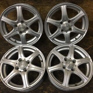 AINOS アイノス 社外ホイール 14インチ 4本 5.5J4HPCD100+50 フィット フリード等 (VHM111) クレジットカード QR決済可能