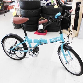 折畳み自転車 20インチ ARCHESS SHIMANO ブルー 苫小牧西店