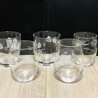 北欧グラス(北欧ガラスコップ)5個セット　新品
