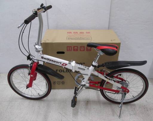 Switzsport スウィツスポート SW-SK20W ホワイト レッド 折りたたみ 自転車 20インチ ほぼ未使用