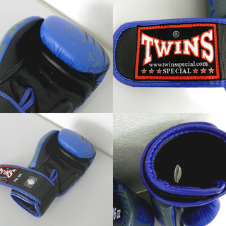 美品 キックボクシング グローブ 16オンス TWINS 青 ドラゴン  ☆ PayPay(ペイペイ)決済可能 ☆ 札幌市 北区 屯田