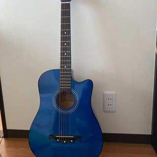 アコースティックギター　ブルー