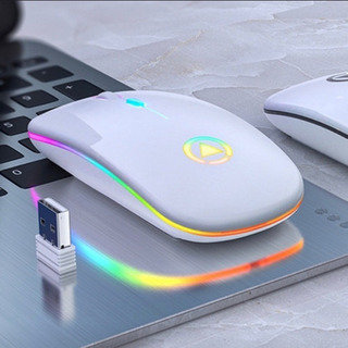 【ネット決済・配送可】光学式 PC ワイヤレス マウス ホワイト