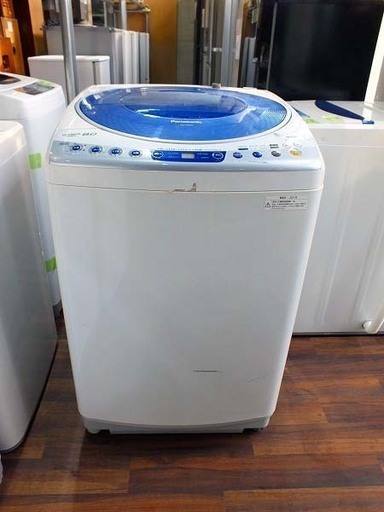 【苫小牧バナナ】2011年製 パナソニック/Panasonic 8.0kg 洗濯機 NW-FS80H3 ホワイト系 家族向け 清掃済み