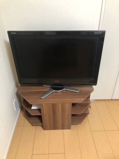 シャープ 32型テレビ アクオス テレビ台\u0026テレビ線付き