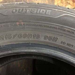 GOODYEAR EAGLE LS EXE 215/60R16 16インチ 夏タイヤ 4本 2015年製 バリ溝 エスティマ オデッセイ ジューク等 (VTB204) クレジットカード QR決済可能