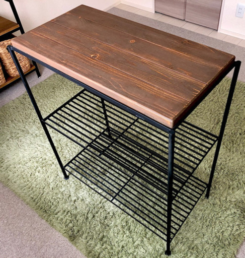 Kelt ケルト ディスプレイラック 3段アイアンシェルフ 棚 オープンラック ヴィンテージ加工 ヨシコ 日比野の収納家具 棚 シェルフ の中古あげます 譲ります ジモティーで不用品の処分