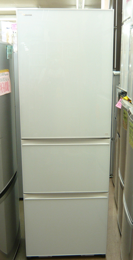 西岡店 363L 3ドア 冷蔵庫 大型 TOSHIBA/東芝  2016年製  ホワイト 300Lクラス GR-H38SXV-ZW