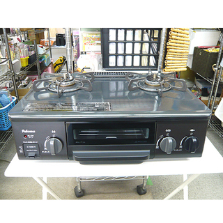 水無しグリル 幅56㎝ LP ガステーブル 2016年製 パロマ IC-N36B-R