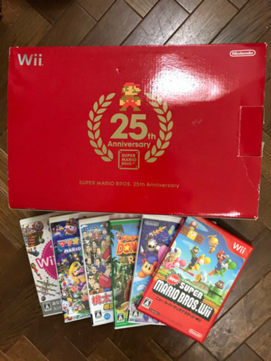任天堂25周年リミテッドエディションWii\u0026別売コントローラー\u0026ゲームそふと6枚