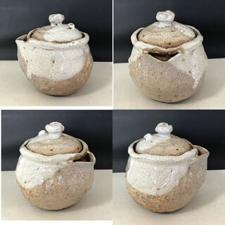 c706 人間国宝 十代 三輪休雪 宝瓶 共箱 萩焼 茶道具