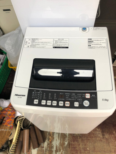 ハイセンスジャパン 全自動洗濯機5.5ｋｇ2018年製 ホワイト HW-T55C