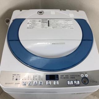 中古 全自動洗濯機 7.0kg Ag+イオン シャープ ES-GE70R-A 2016年製造
