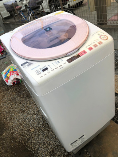 タテ型洗濯乾燥機 ES-TX8A-P (ピンク系)