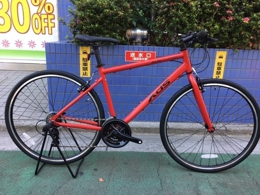 【クロスバイク】XDS　T０５０　艶消しレッド　スタンド・バルブアダプターサービス