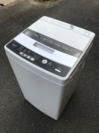 【掃除済】洗濯機　Aqua ⒋5k 2018年製☆1人暮しサイズ☆