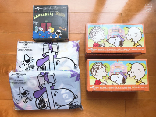 スヌーピー Snoopy タオル カップ ティッシュ セット ユニバ Usj ニッセイ コラボ Chocomaru 近鉄日本橋の生活雑貨の中古あげます 譲ります ジモティーで不用品の処分