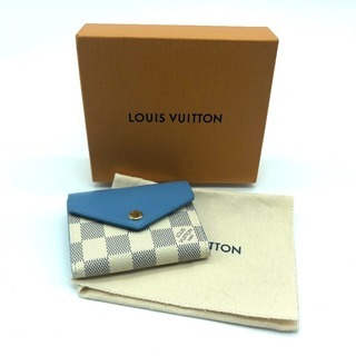 【未使用】【プレゼント】LOUIS VUITTON ルイヴィトン N60219 三つ折り短財布 ポルトフォイユ ゾエ ダミエアズール 三つ折り財布（小銭入れあり） ダミエアズールキャンバス ブルーエ ブルー