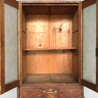 半額クーポン アンティーク古道具◾️無垢材 木製 収納棚 昔の古い収納箱/ リビング収納