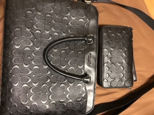 コーチ　シグネチャー　ビジネスバック　ボストン財布　セット　coach