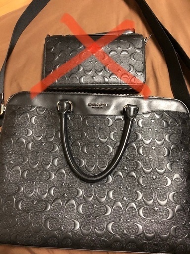コーチ　型押し　シグネチャー　ビジネスバック　coach