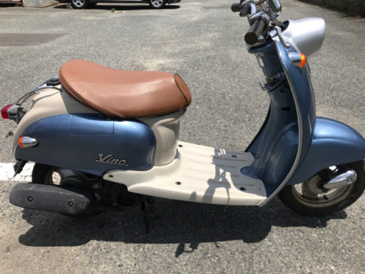 売約済みヤマハ　ビーノ　SA10J 水色メタ　2スト後期型　軽メンテ済み　前タイヤほぼ新品　福岡市