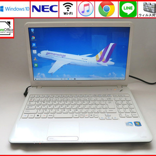 NEC メモリ2GB HDD320GB ノートパソコン/ホワイト