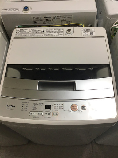 【送料無料・設置無料サービス有り】洗濯機 2019年製 AQUA AQW-S45G 中古