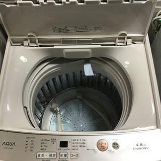 送料無料・設置無料サービス有り】洗濯機 2019年製 AQUA AQW-S45G 中古