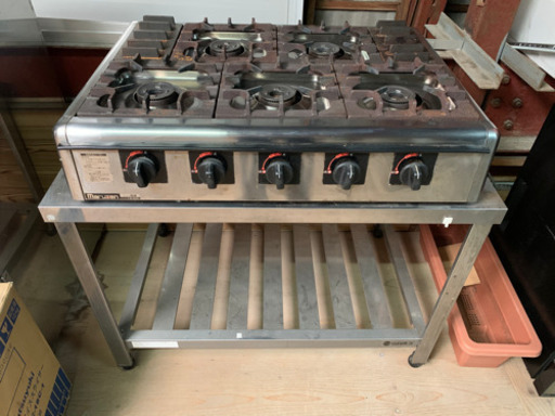 (値下げ)マルゼンガステーブルコンロLＰ／ガス台付／卓上コンロ／ニュー飯城／コンロ／厨房器具/M-825C(引き取り限定)